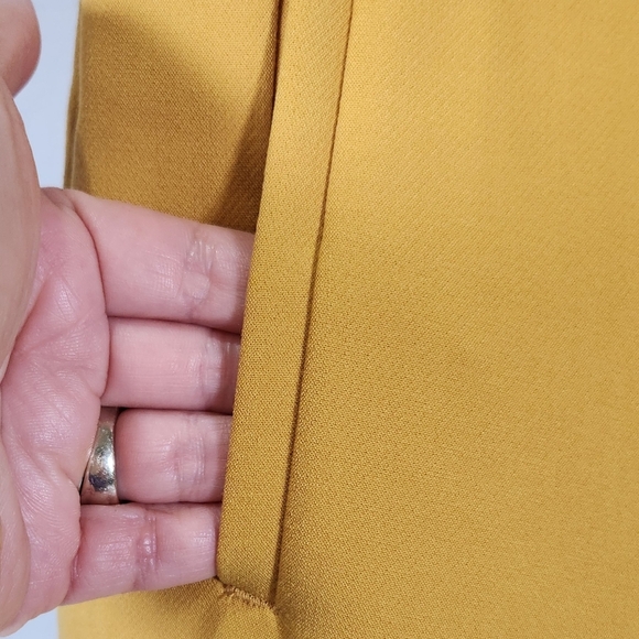 Dalia Women's Mustard Ankle Pants Executive, Girl Boss Business/Work - Picture 3 of 8